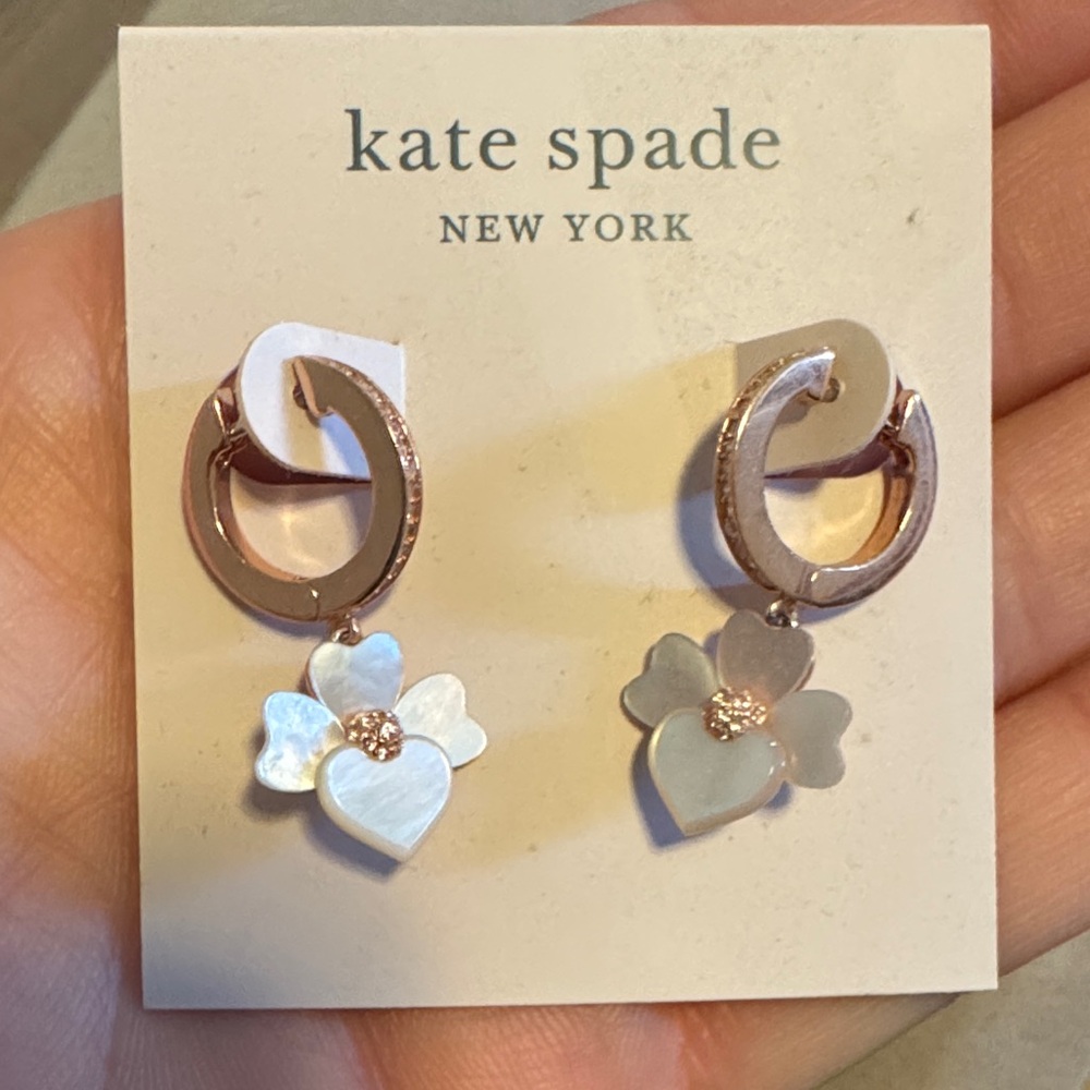 Kate Spade Rose Gold Floral Earrings